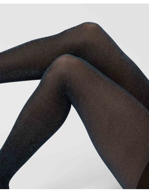 Lurex Tights 30 Den - Sky