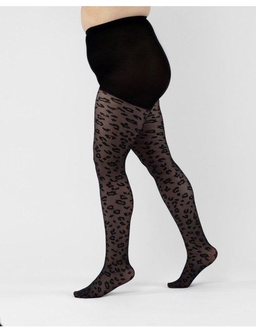 Tights 30 Den with Leopard...