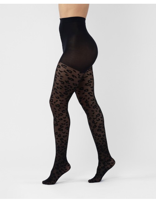 Tights 30 Den with Leopard...