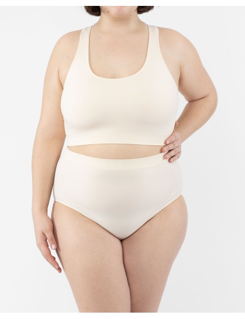 High Waist Briefs - Powder