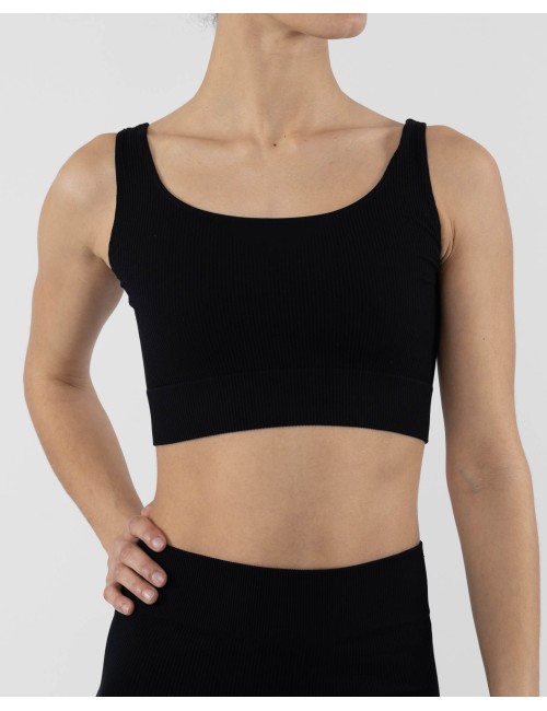 Ribbed Bralette - Black