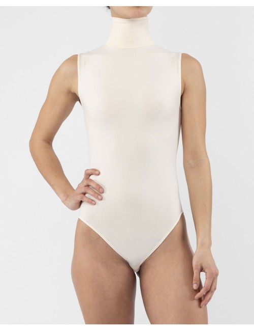 Sleeveless turtleneck bodysuit