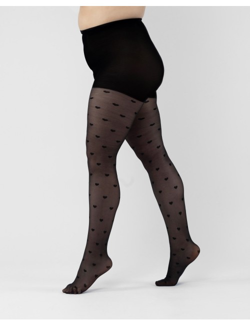 Collant 30 Denari Cuori - Nero