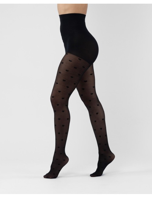 Collant 30 Denari Cuori - Nero