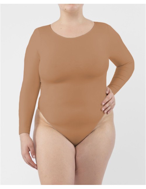 Long Sleeve Bodysuit - Camel